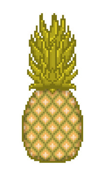 Pixel art pineapple icon
