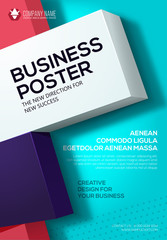 Vector Business poster. Flyer template. Poster for your business. Cover presentation