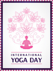 abstract yoga day background vector illustration