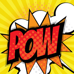 pow pop art, comic book background