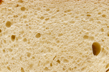 Texture from white bread as a background for your project, macro
