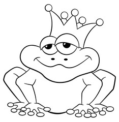 Frosch König wartet auf einen Kuss