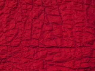 Red plastic wrinkled texture