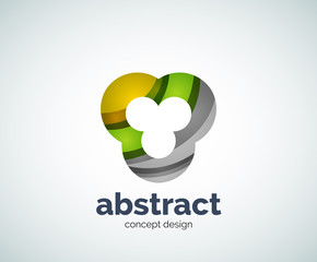 Vector abstruse shape logo template