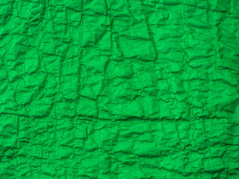 Green plastic wrinkled texture