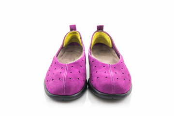 Purple sneakers. Canvas Shoe.