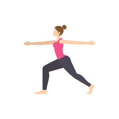 women yoga pose vector illustration.