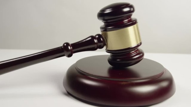 Legal Judge Gavel on White Background