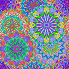 Colorful seamless pattern mandala, can be used for wallpaper, pattern fills, web page background, surface textures.