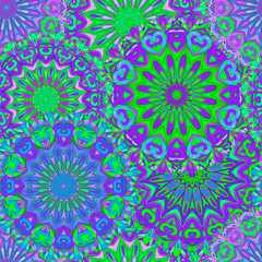 Fototapeta na wymiar Colorful seamless pattern mandala, can be used for wallpaper, pattern fills, web page background, surface textures. Arabic, India.