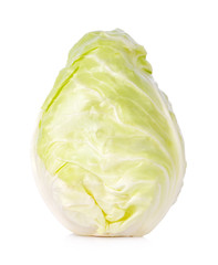 Fototapeta premium Fresh cabbage in heart shape isolated on white background