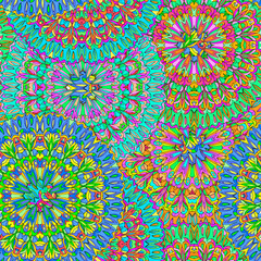 Colorful seamless pattern mandala; can be used for wallpaper; pattern fills; web page background; surface textures. Arabic, India, Islam.