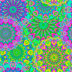 Colorful seamless pattern mandala, can be used for wallpaper, pattern fills, web page background, surface textures. india, arabic, islam.