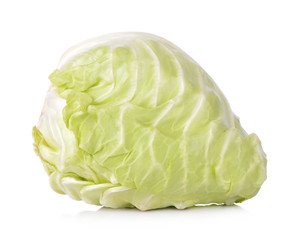 Obraz premium Fresh cabbage in heart shape isolated on white background