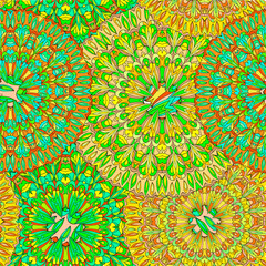 Colorful seamless pattern mandala, can be used for wallpaper, pattern fills web page background, surface textures.