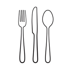 Fork spoon knife icon sign symbol