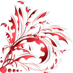 Abstract floral pattern on a white background, can be user for wallpapper, invitation, cards,  pattern fills, background,surface textures.