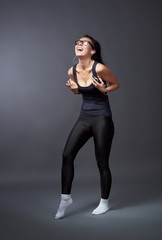 Portrait of a cheerful cute woman