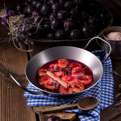 Fresh plum sauce with spices