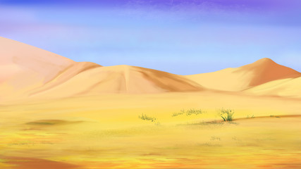 Fototapeta na wymiar Sand Dunes under a Blue Sky