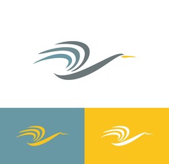Swan Bird Simple Line Logo