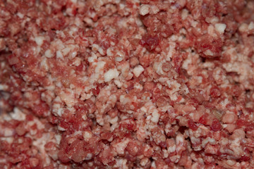 raw minced pork and beef