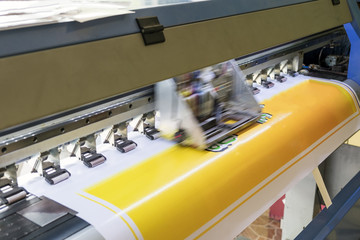 Large printer format inkjet working detail fresh color