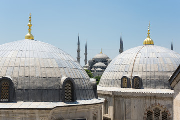 Hagia Sophia and Sultan Ahmet Mosque in Instanbul