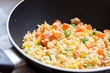 Close-up fried rice