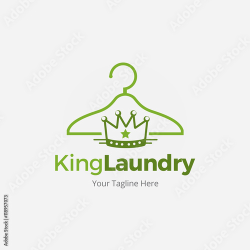 "King Laundry Logo Template" Stock image and royaltyfree vector files