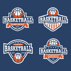 Fototapeta premium Set of Sport Basketball Logo. American style.