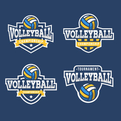 Set of Sport Volleyball Logo. American style.