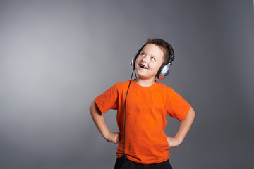boy in headphones