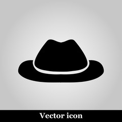 Hat icon, vector iluustration isolated on background