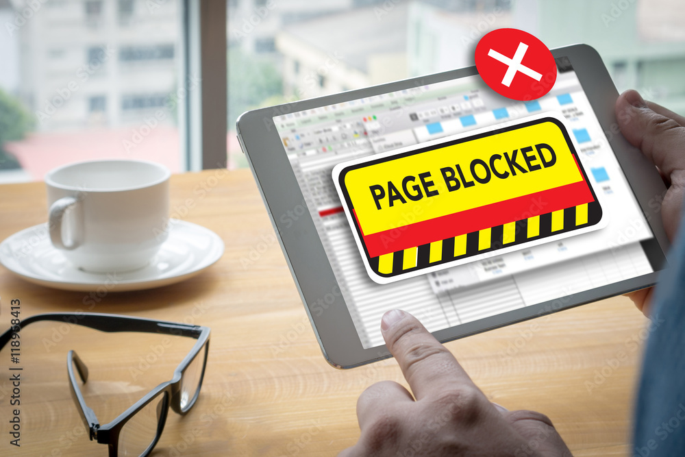 Poster data failure computer page blocked browsing connection data fail