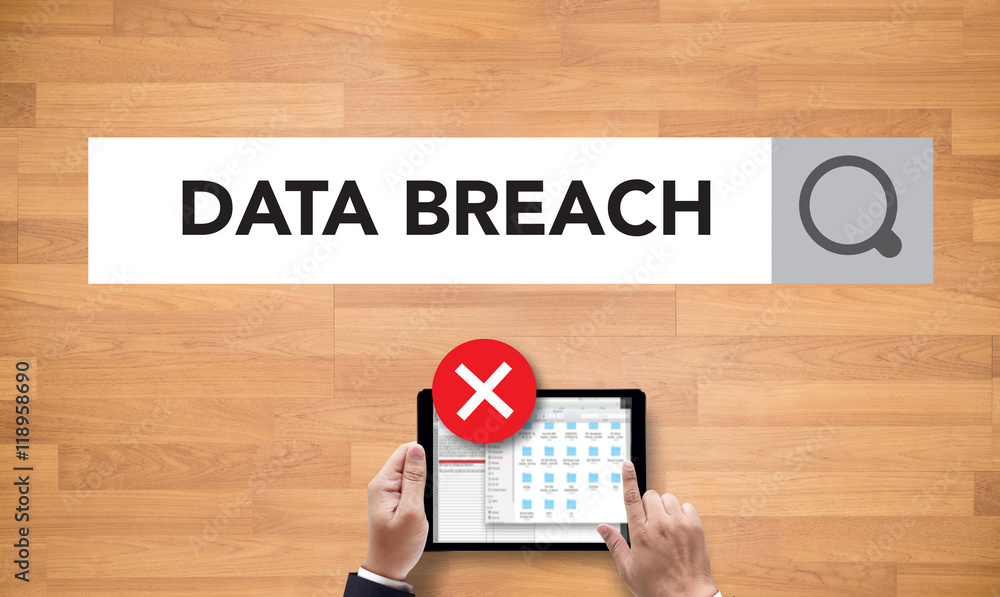 Poster security computer data breach security confidential cybercrime