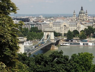 Naklejka premium Kettenbrücke in Budapest