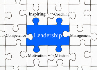 Fototapeta premium Leadership Puzzle Concept