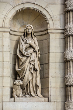 Saint-Etienne-du-Mont Church (1624) near Pantheon. Paris France.