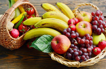 The fruits are eaten throughout the year and useful.
A variety of fruit in a basket