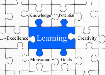 Fototapeta premium Learning Puzzle Concept