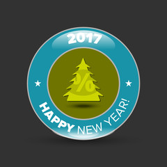 Vector christmas tree badge