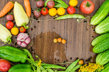 fresh and raw vegetables on the desk