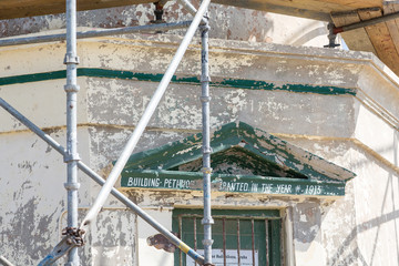 Old Paint Beyond Scaffolding