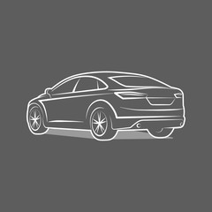 Fototapeta na wymiar Car Logo icon silhouette Template Design Vector
