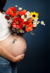 Beautiful young pregnant woman