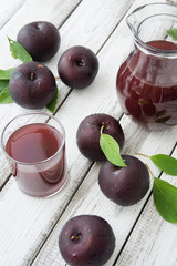 fresh plums juice