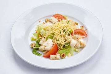 salad on the plate