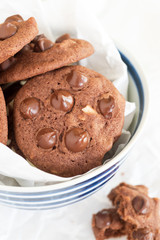 double chocolate chip cookies.
