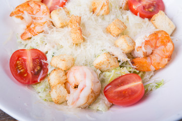 Seafood caesar salad